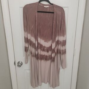 Purple Tie Dye Longline Cardigan